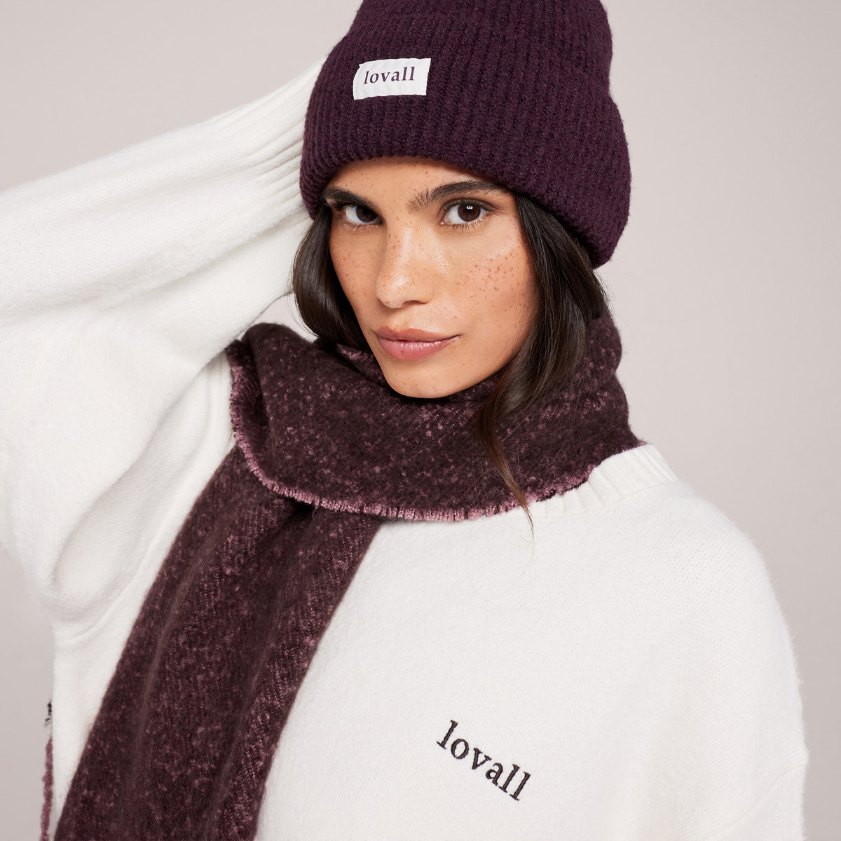 Woven Scarf - Wine