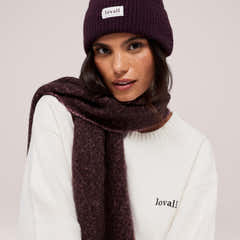 Knitted Hat - Wine