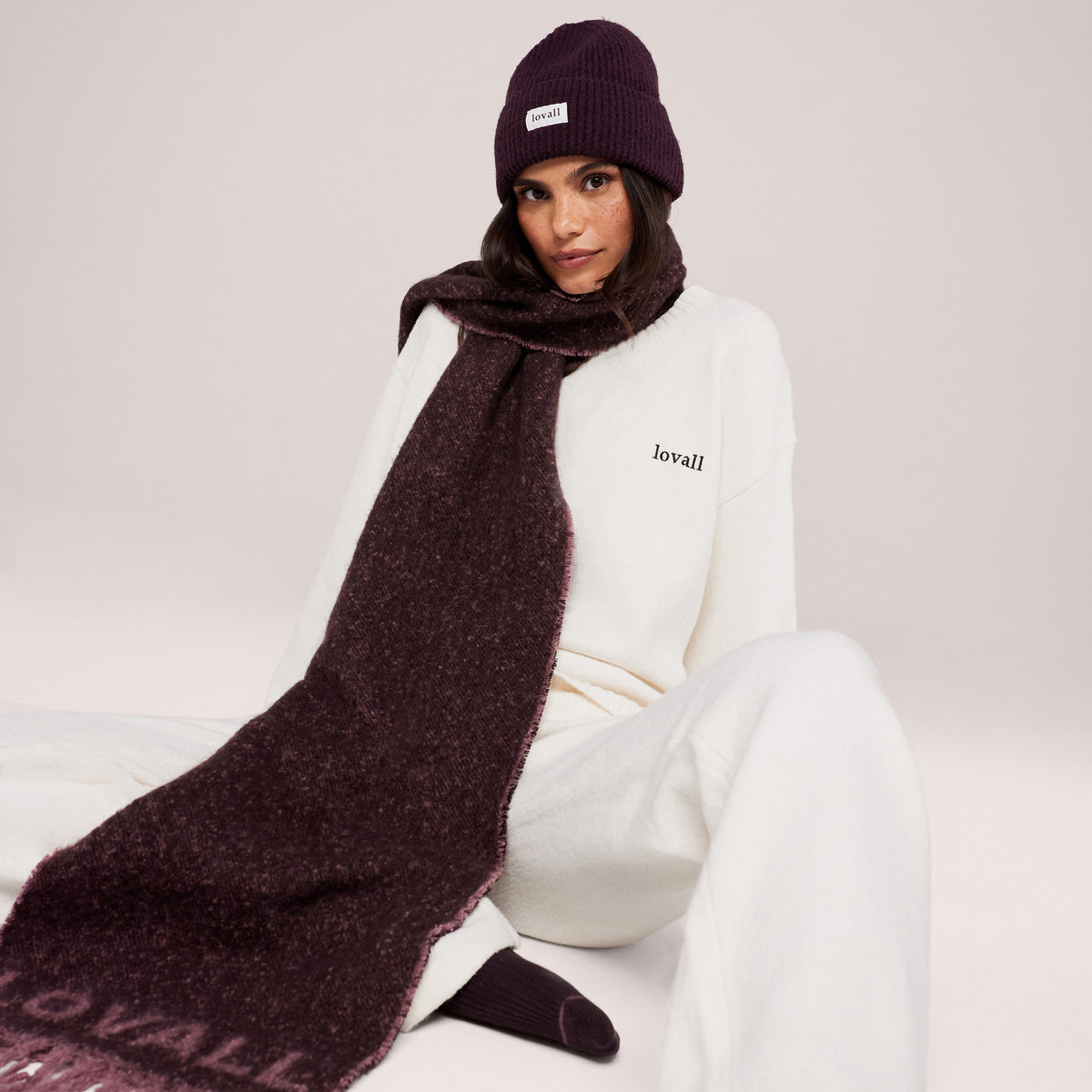 Knitted Hat - Wine