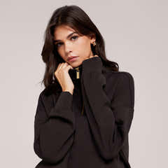 Ultimate Soft 1/4 Zip Sweatshirt - Black Coffee
