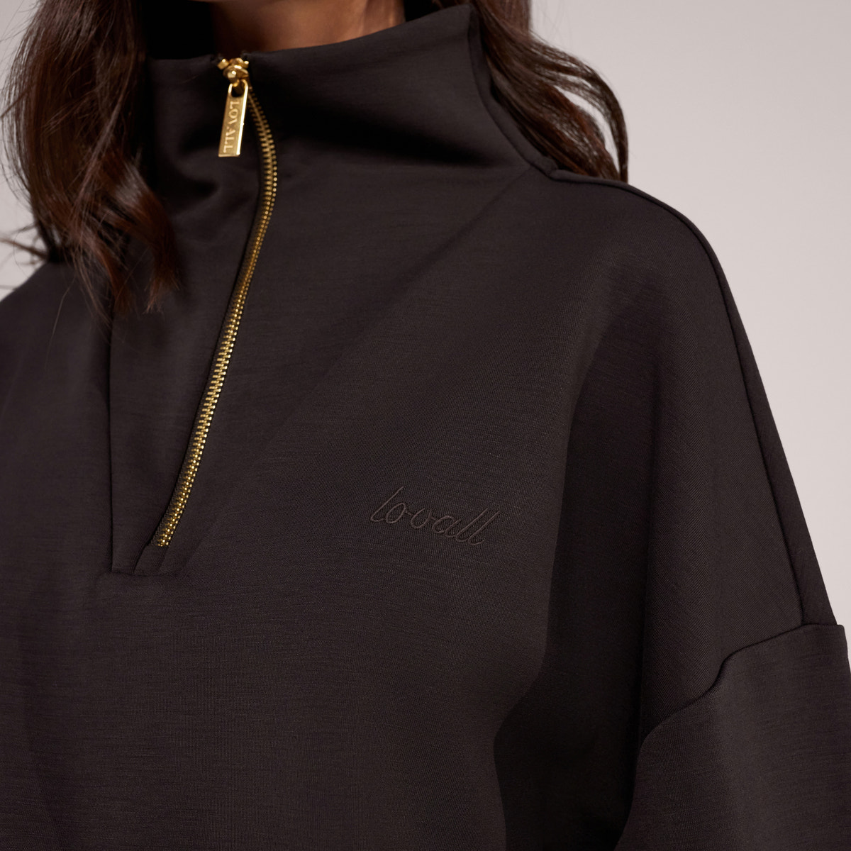 Ultimate Soft 1/4 Zip Sweatshirt - Black Coffee