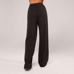 Ultimate Soft Wide Leg Jogger - Black Coffee