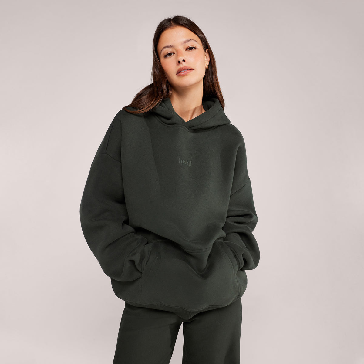 Heavyweight Lovall Oversized Hoodie - Pine