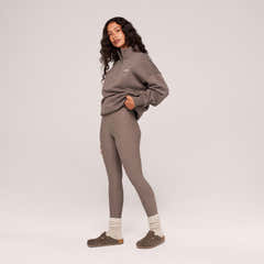 Loopback 1/4 Zip Sweatshirt - Mocha