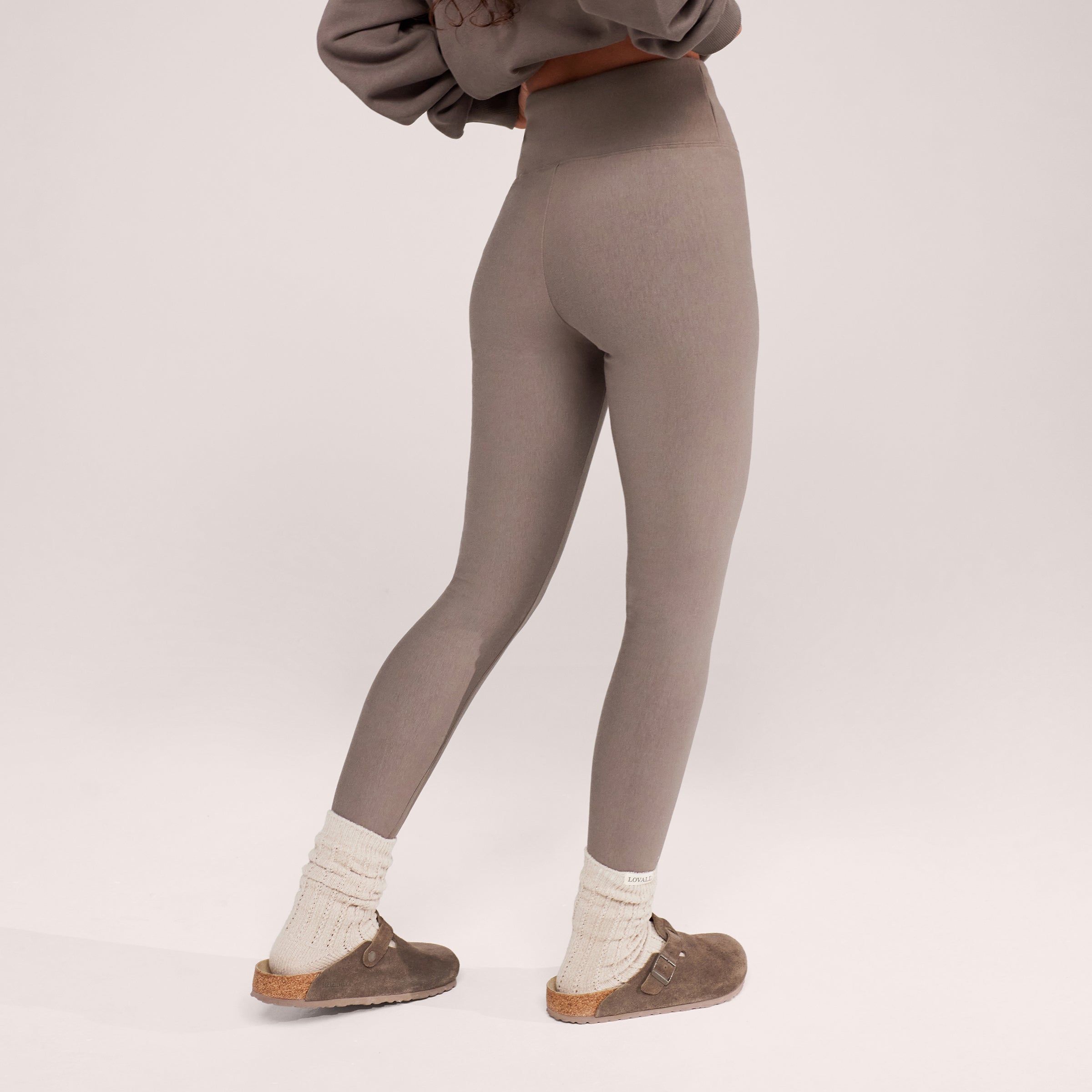 【EVERYDAY I LIKE】New Moist Warm Leggings Winter Everyday High Waisted Leggings - Mocha