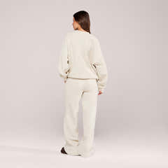 Organic Wide Leg Jogger - Ecru