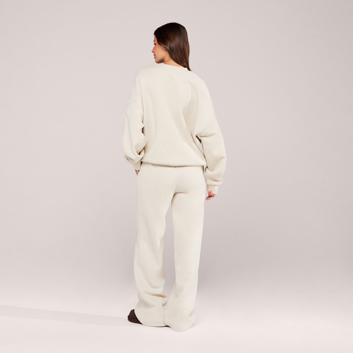 Organic Wide Leg Jogger - Ecru