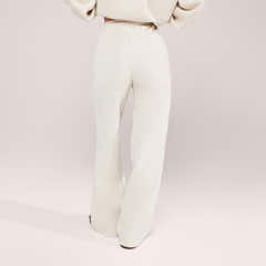 Organic Wide Leg Jogger - Ecru