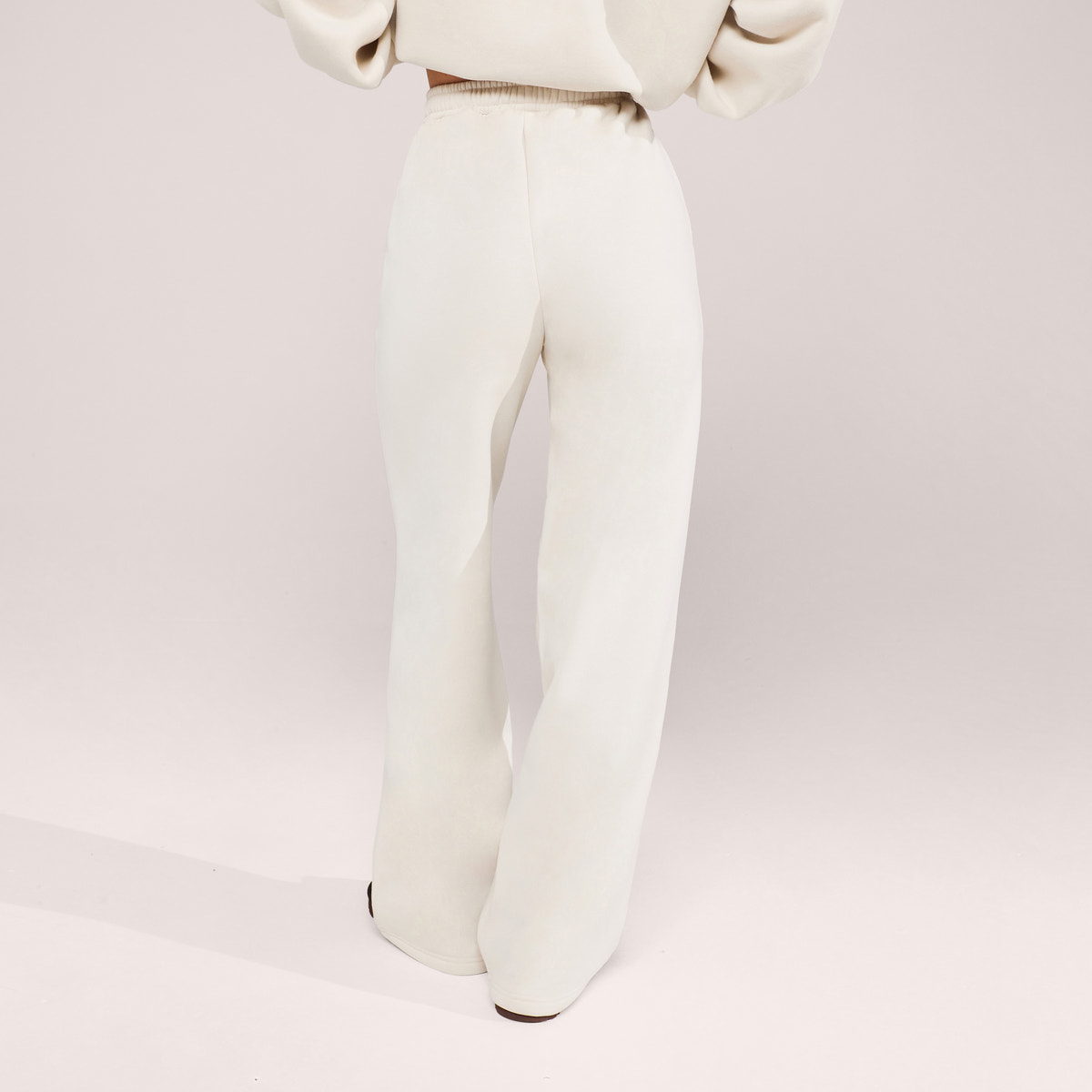 Organic Wide Leg Jogger - Ecru