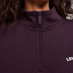 Loopback 1/4 Zip Sweatshirt - Wine