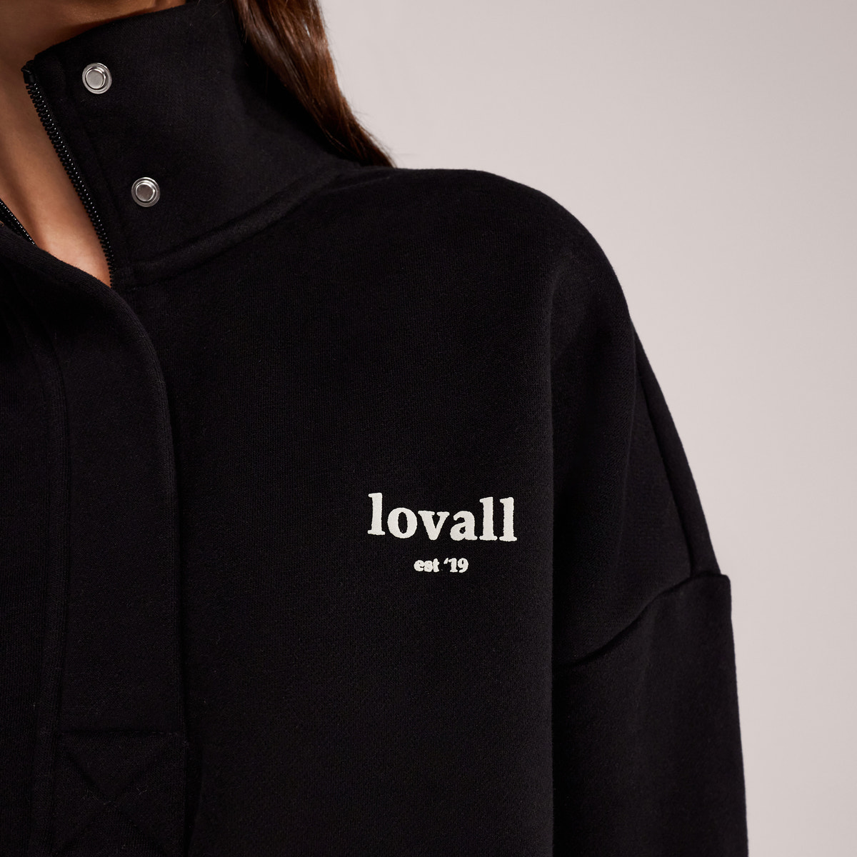 Heavyweight 1/4 Zip Sweatshirt - Black