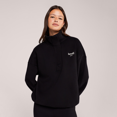 Heavyweight 1/4 Zip Sweatshirt - Black