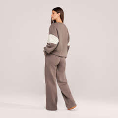 Organic Wide Leg Jogger - Mocha