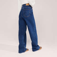 Wide Leg Jeans - Dark Blue
