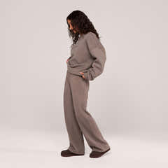 Heavyweight Oversized Sweatshirt Embossed - Mocha