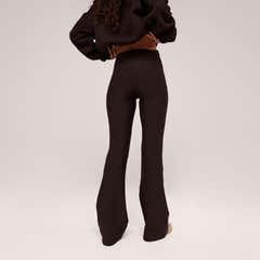 Winter Flare Leggings - Espresso brown