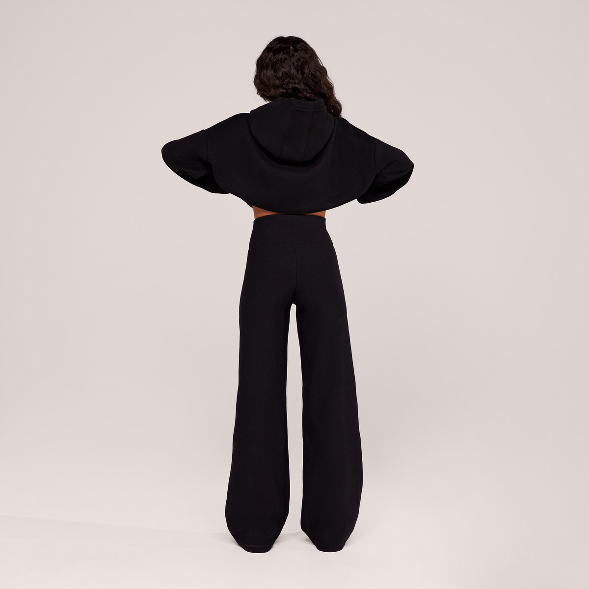 Winter Wide Leg Trousers - Black