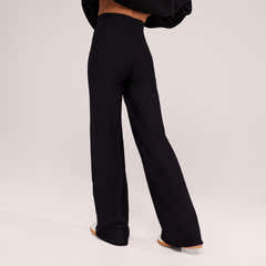 Winter Wide Leg Trousers - Black