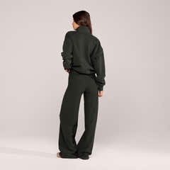 Winter Wide Leg Trousers - Pine