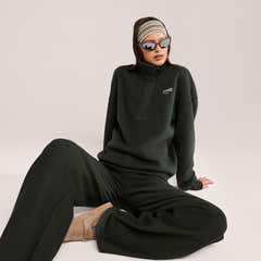 Winter Wide Leg Trousers - Pine