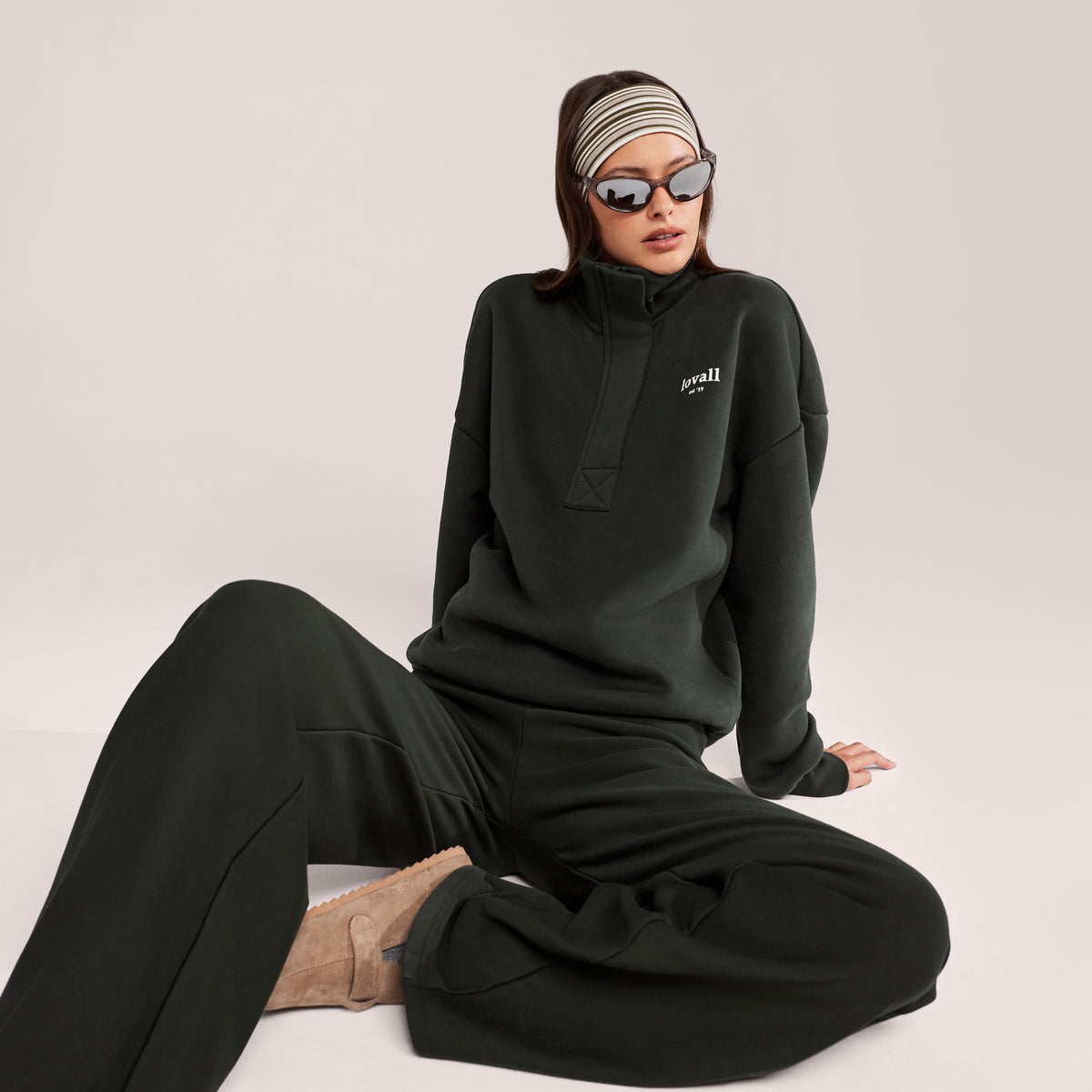 Winter Wide Leg Trousers - Pine