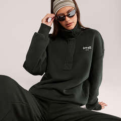 Heavyweight 1/4 Zip Sweatshirt - Pine