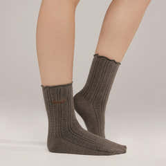 Pointelle Socks 2 Pack - Espresso/Mocha