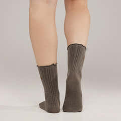 Pointelle Socks 2 Pack - Espresso/Mocha