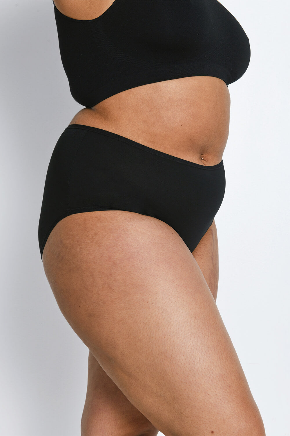 Curve High Rise Cotton Blend Full Briefs 3 Pack