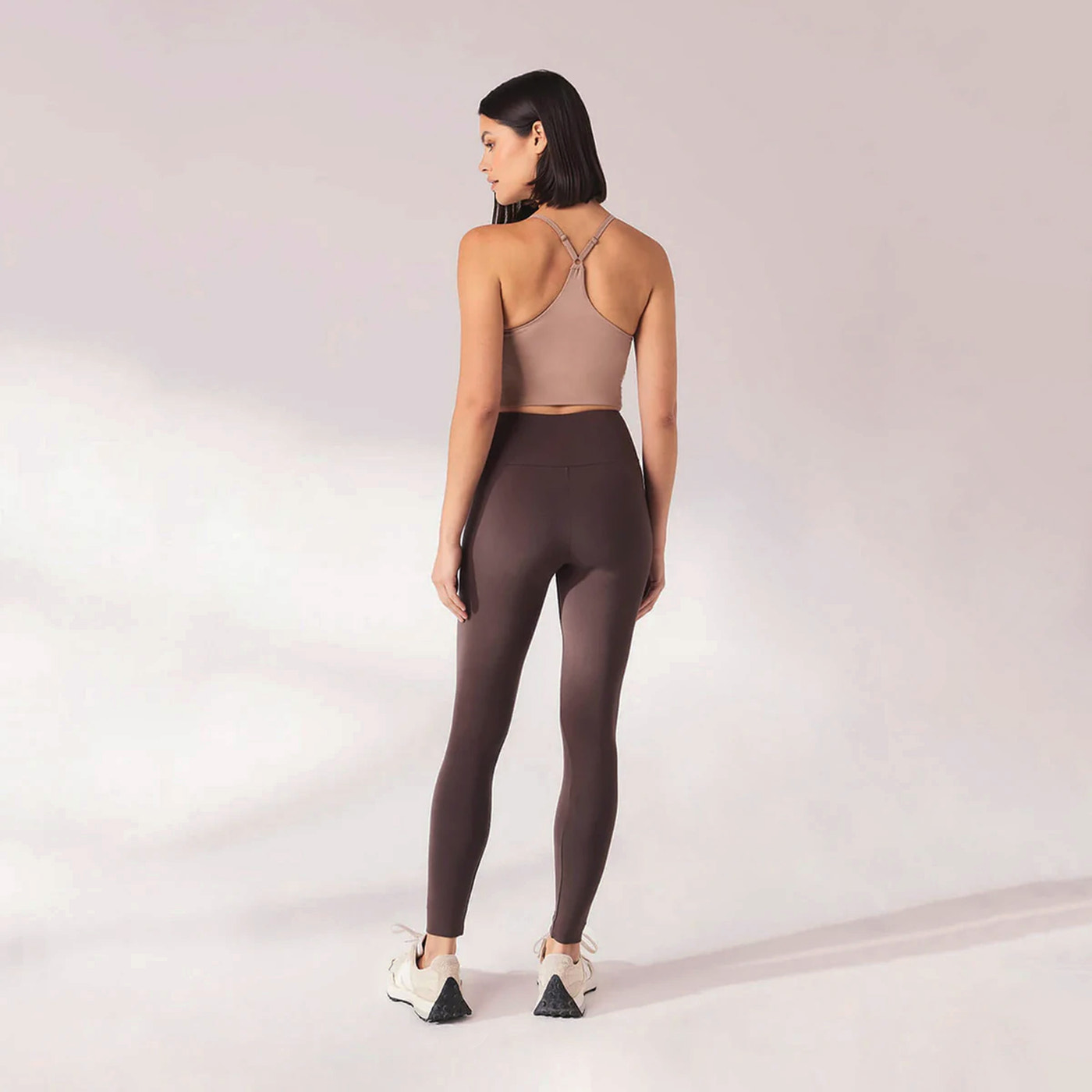 Lightweight Everyday High Waisted Leggings - Espresso Brown