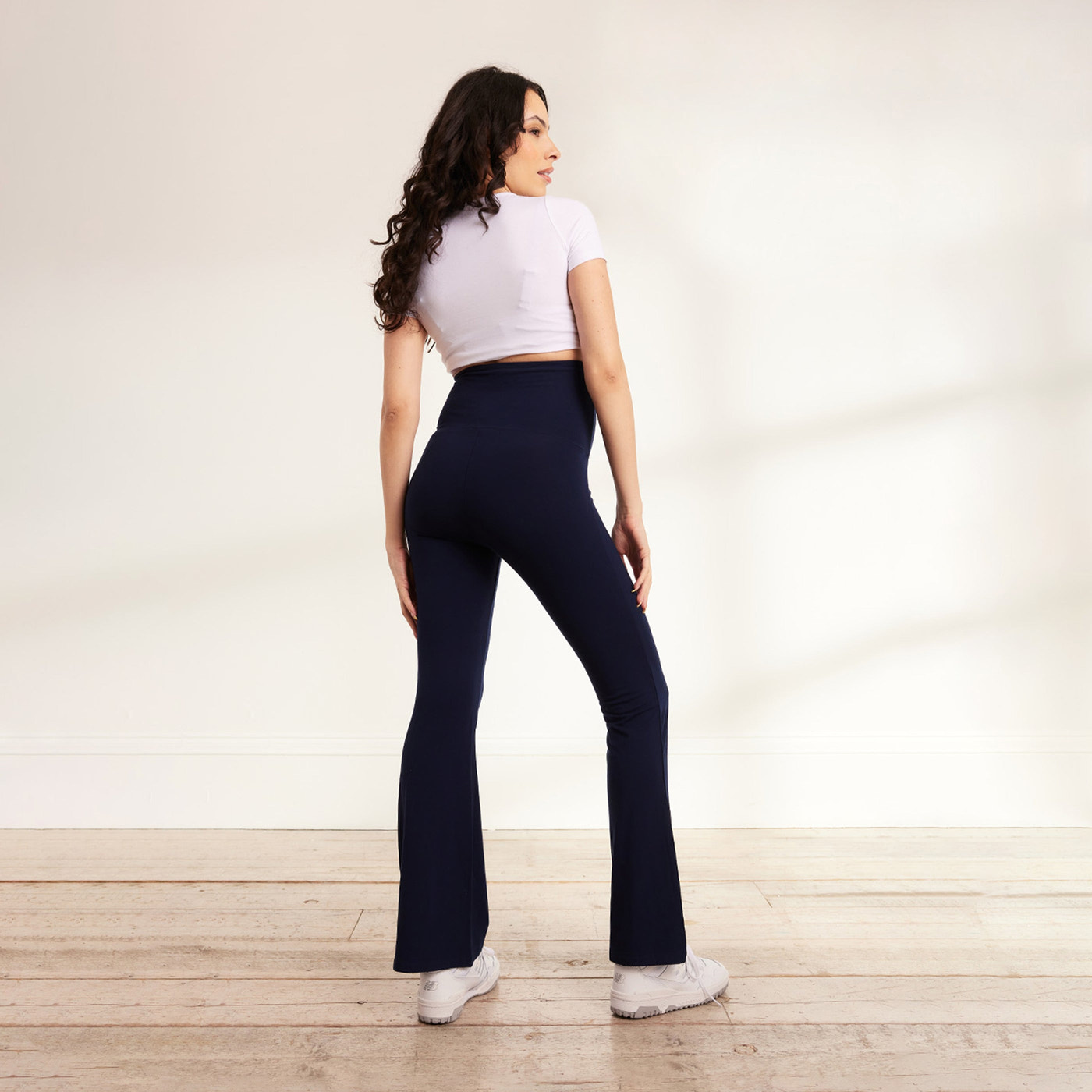 Maternity lightweight Flare Leggings - Navy