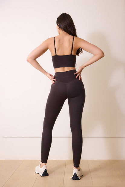 24/7 Revitalise 7/8 High Waisted Leggings - Black Coffee