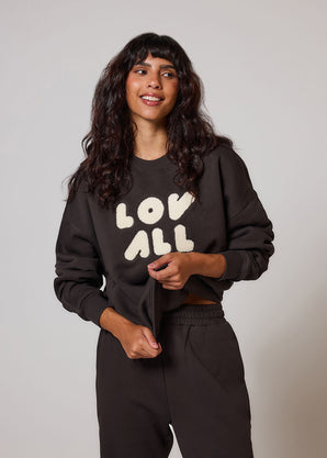 ALL SZN Organic Oversized Sweatshirt Style 1 - Black Coffee