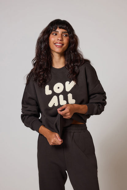 ALL SZN Organic Oversized Sweatshirt Style 1 - Black Coffee