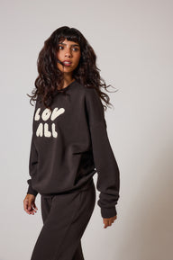 ALL SZN Organic Oversized Sweatshirt Style 1 - Black Coffee