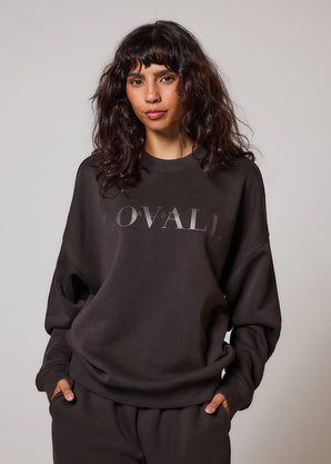 ALL SZN Organic Oversized Sweatshirt Style 4 - Black Coffee