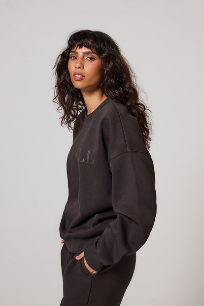 Curve ALL SZN Organic Oversized Sweatshirt Style 4 - Black Coffee