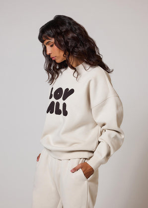 ALL SZN Organic Oversized Sweatshirt Style 1 - Ecru