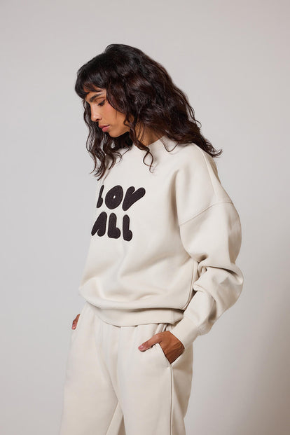 ALL SZN Organic Oversized Sweatshirt Style 1 - Ecru