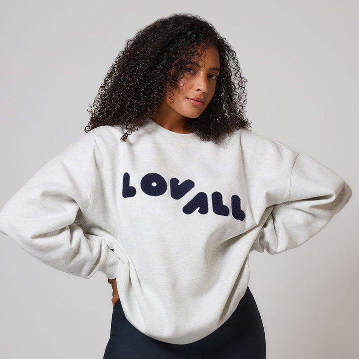 Organic Oversized Sweatshirt Style 2 - Light Grey Marl