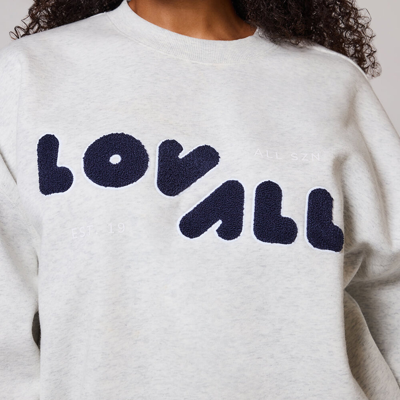 Curve Organic Oversized Sweatshirt Style 2 - Light Grey Marl