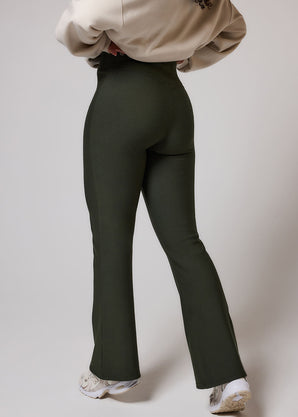 Winter Flare Leggings - Deep Olive