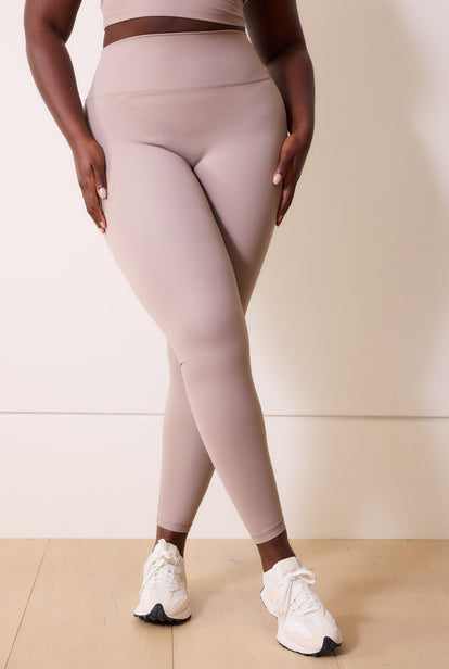 24/7 Revitalise 7/8 High Waisted Leggings - Clay