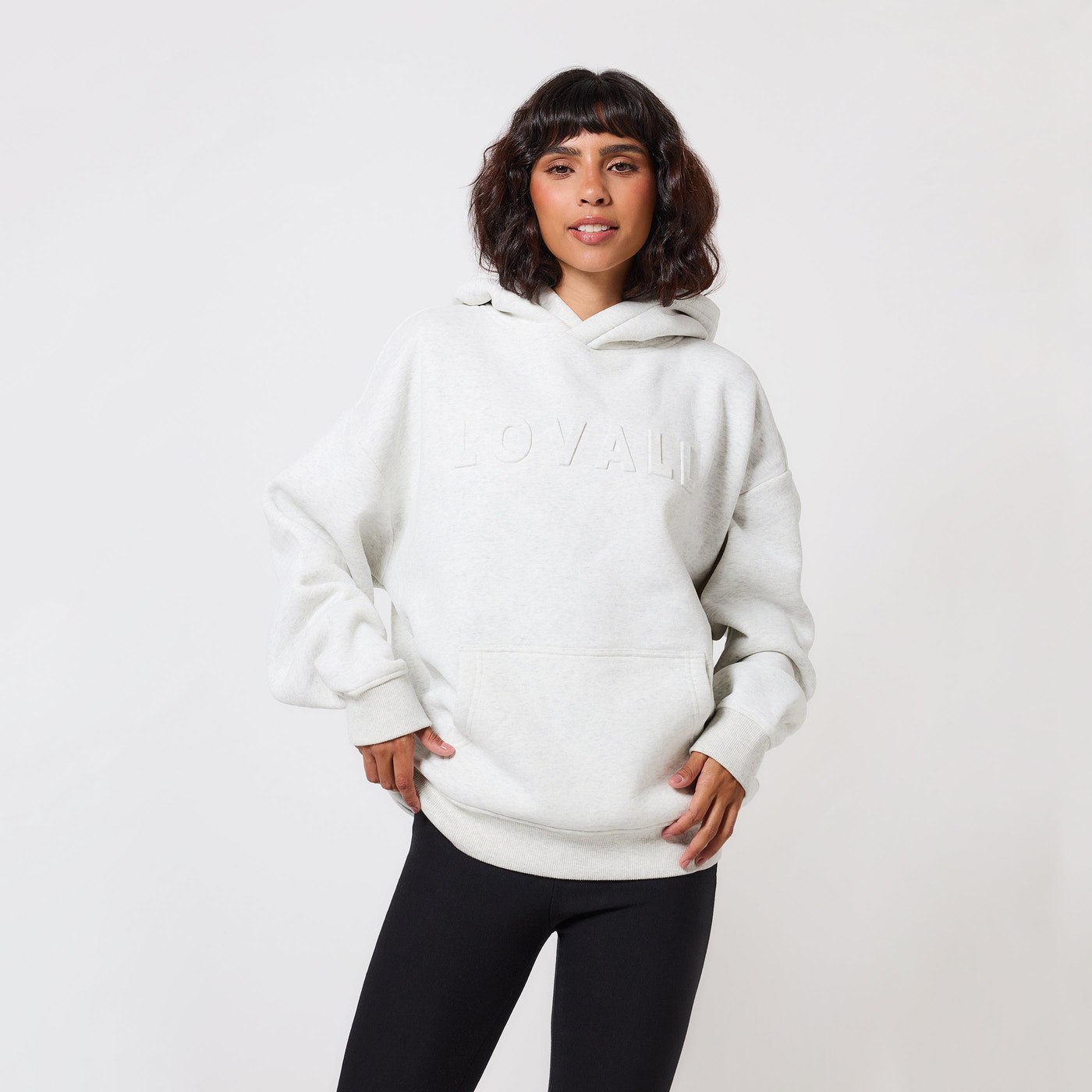 Heavyweight Oversized Hoodie - Light Grey Marl