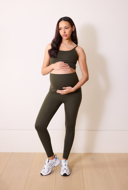 Maternity 24/7 Revitalise 7/8 Leggings - Deep Olive