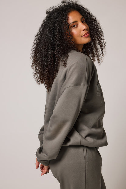 Curve ALL SZN Organic Oversized Sweatshirt Style 2 - Slate Green