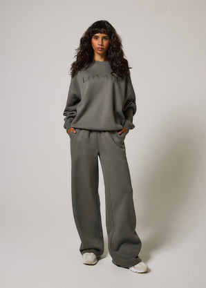 Curve ALL SZN Organic Wide Leg Jogger - Slate Green