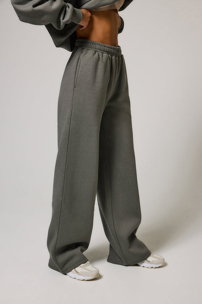 Curve ALL SZN Organic Wide Leg Jogger - Slate Green