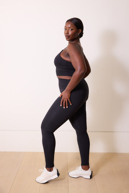 24/7 Revitalise 7/8 High Waisted Leggings - Midnight Black