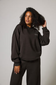 ALL SZN Organic Oversized Sweatshirt Style 3 - Black Coffee